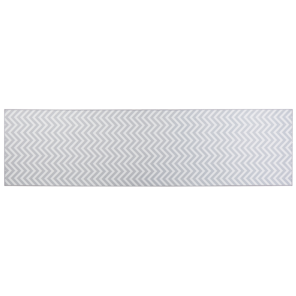 Teppich grau / weiß 80 x 300 cm SAIKHEDA