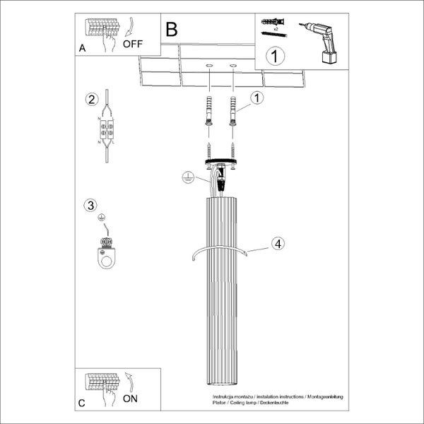 Montageanleitung für Deckenleuchte