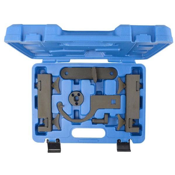 Nockenwellen Arretierung Werkzeugsatz im blauen Koffer