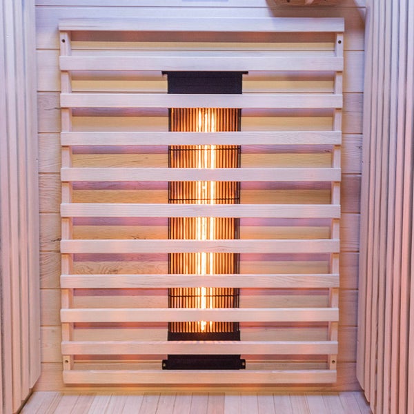 Dewello® Infrarotkabine Infrarotsauna KINGSTON 90cm x 90cm inkl. 3 Vollspektrumstrahler, 4 Karbonstrahler, Farblicht,LED