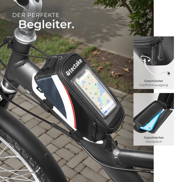 tectake Fahrradrahmentasche zur Befestigung am Fahrradrahmen