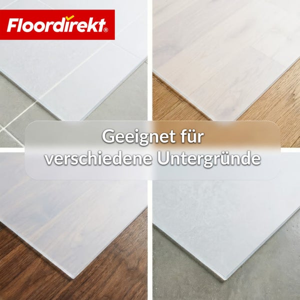Floordirekt Logo. Geeignet für verschiedene Untergründe.