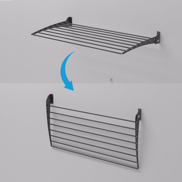 Wäscheständer zur Wandmontage, zusammenklappbar