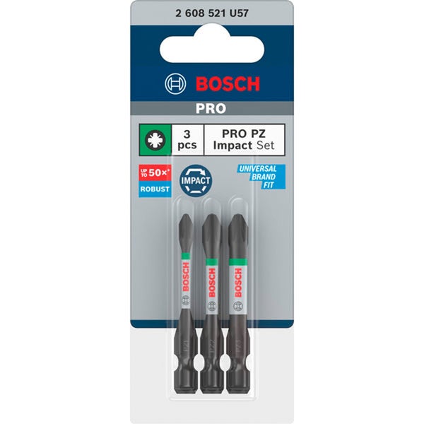Bosch Pro Schlag-Bit-Set mit drei Teilen
