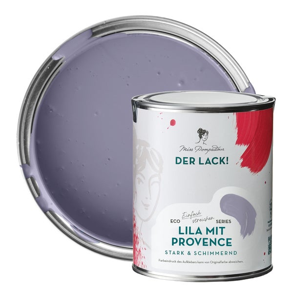 MissPompadour seidenmatte Holzfarbe - Lila mit Provence - 1 L, Möbelfarbe ohne Schleifen - Farbe für Holz, Metall, Kunststoff - Holzlack, Möbellack schnelltrocknend mit hoher Deckkraft