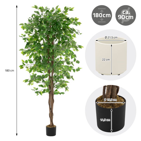 Künstlicher Feigenbaum, circa 180 cm hoch mit circa 90 cm Durchmesser
