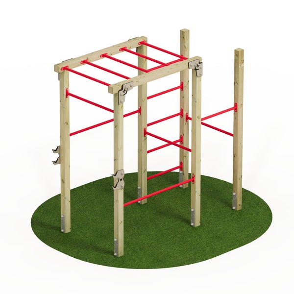 WICKEY FIT Base 605 – Outdoor-Fitnessgerät – rot