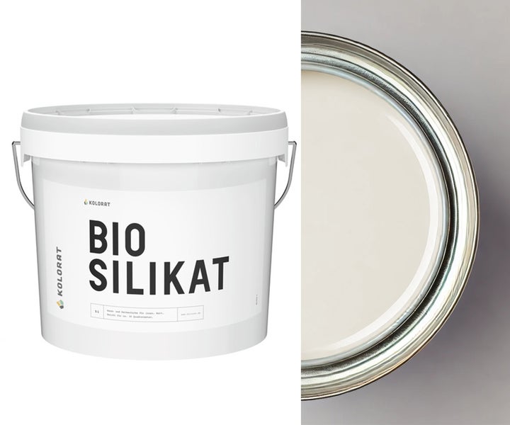Kolorat Wandfarbe Bio-Silikat – Warmes Weiß K/2-4-10-0/T – 2.5L  Matte Wand- & Deckenfarbe auf Silikatbasis, atmungsaktiv, allergikerfreundlich, frei von Konservierungsmitteln, geruchsarm, leichte Verarbeitung. Hochwertige Innenfarbe für alle Räume.