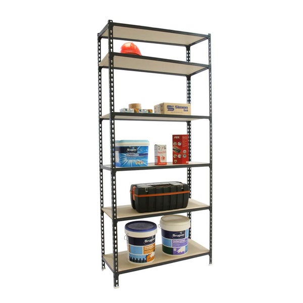 PROREGAL Schwerlastregal Giant Muli HxBxT 250 x 90 x 30 cm 6 Fachböden Fachlast 150 kg Anthrazit