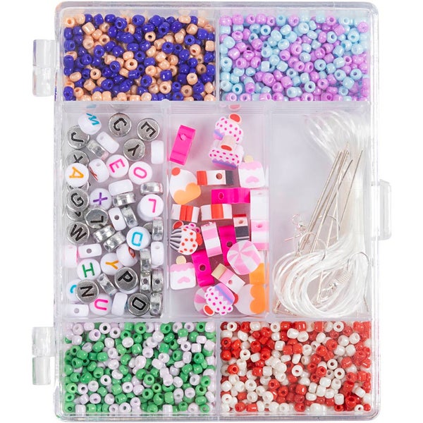 Creativ Company DIY Sets Beads Kreativ Mix Schmuck, Pastellfarben, Süßigkeitenmischung, Kreativ Box
