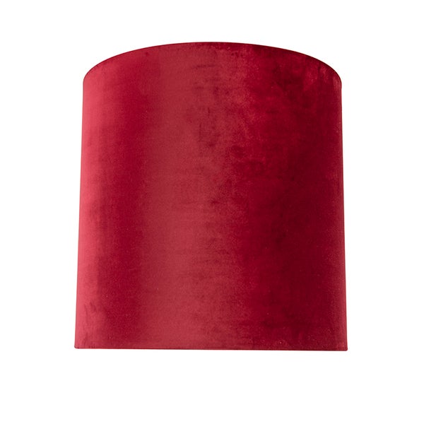 Samt Lampenschirm Rot 40/40/40 mit goldener Innenseite