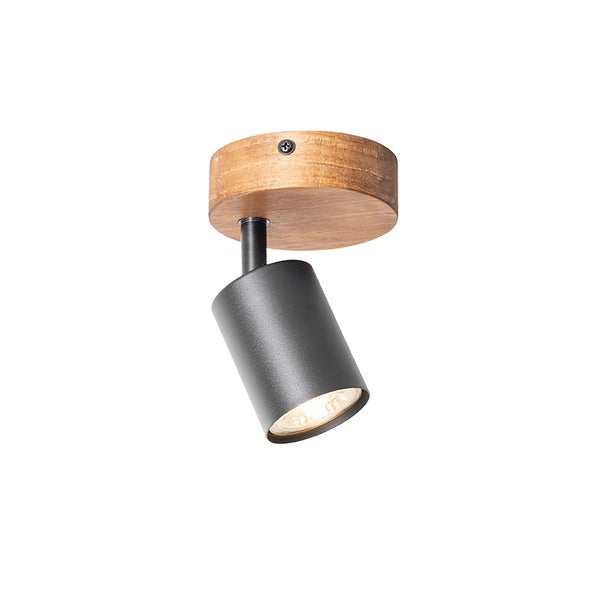 Spotleuchte mit Holzsockel