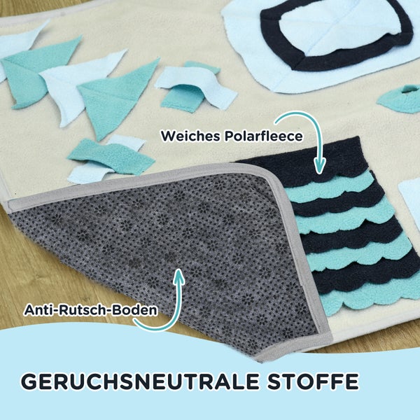 PawHut Hundematte, 74L x 50B x 5H cm, Polyester, Mischgrau