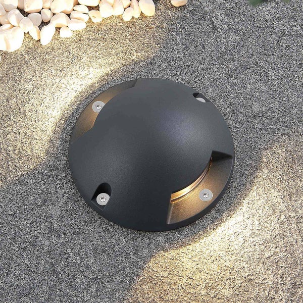 Lindby LED Außenleuchte Huban (wasserdicht (Modern) in Schwarz aus Aluminium (2 flammig, ) - Außenstrahler außen Spot für Garten Terasse Balkon & Haus