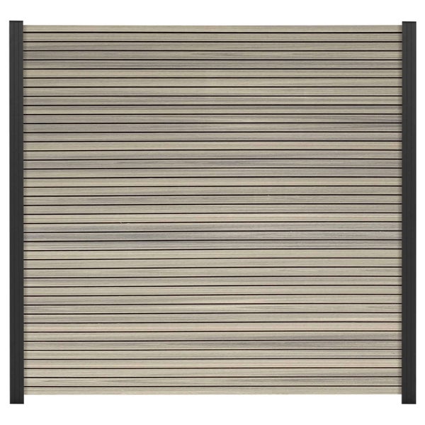 GartenLand WPC Zaun Shadowline ca. 180 x 180 cm Sichtschutz Steckzaun Amethystgrau Ohne Pfosten