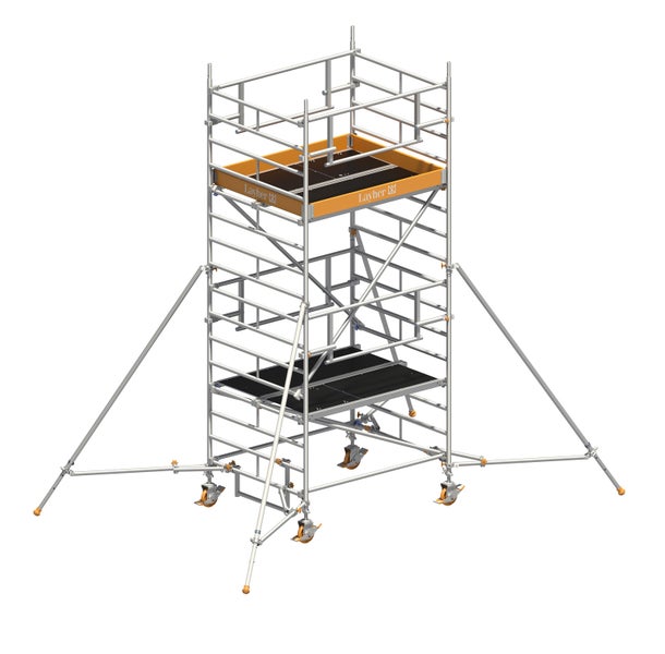 Layher Fahrgerüst mit zwei Plattformen