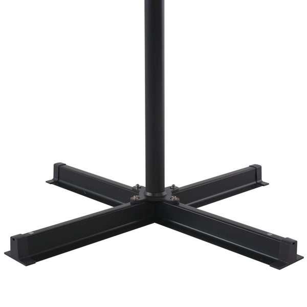 Detailaufnahme eines Sonnenschirmmastes mit Kurbelmechanismus