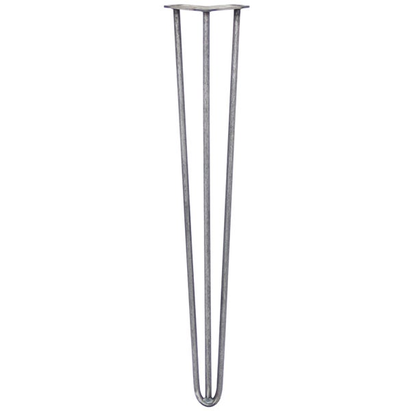 4 x 71cm Hairpin Tischbeine 3 Streben - 12mm - Rohstahl