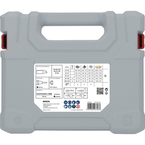 Bosch PRO Multi Material Lochsäge Q-Lock Aufsteckhalter-Set 10-tlg. - 2608901551
