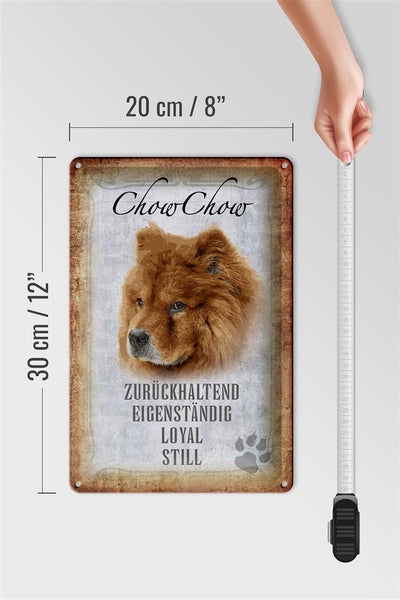 Blechschild Spruch 20x30cm Chow Chow Hund loyal Schild