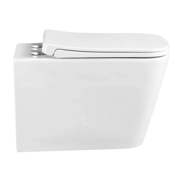 Wand-Tiefspülklosett mit Toilettendeckel