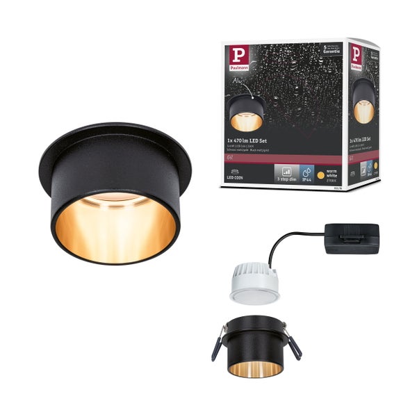 Produktverpackung eines Paulmann Smik Smart Home Lichtsystems mit Informationen zu Funktionen und Recyclinghinweisen auf der Rückseite.
