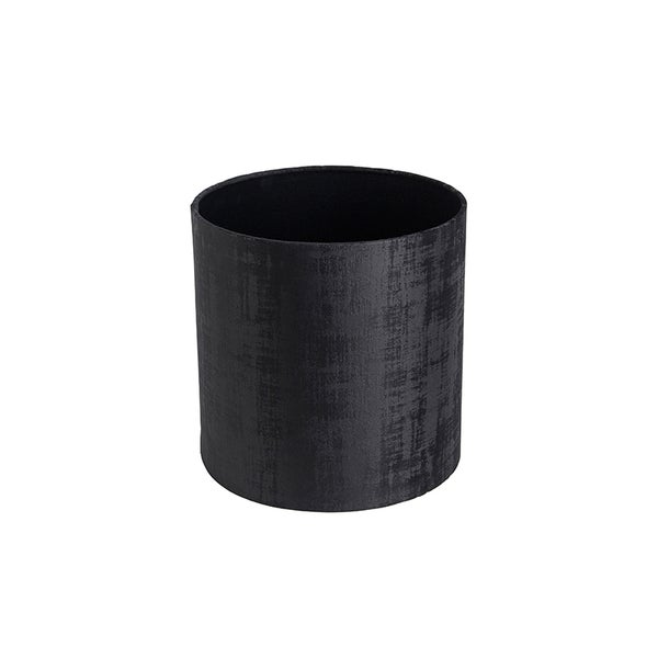 Samt Lampenschirm Schwarz Zylinder 25/25/25