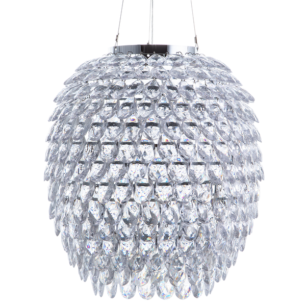 Hängeleuchte Acrylglas silber rund SAUER