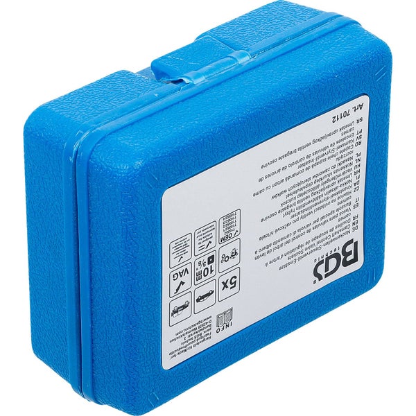 Blauer Werkzeugkoffer mit Nockenwellen Steuerventil Einsätzen