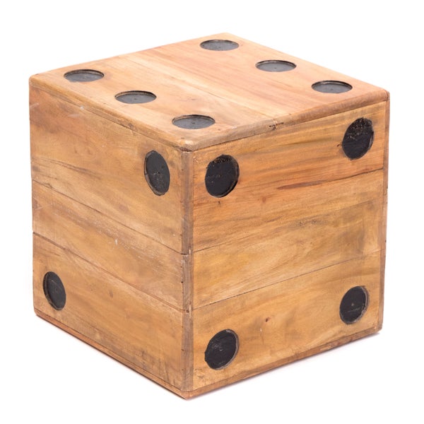 Hocker WÜRFEL Game 25 Massivholz, 25cm naturfarben