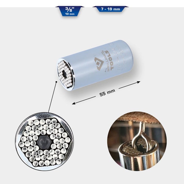 BRILLIANT TOOLS 3/8 Universal-Stecknuss 7 - 19 mm - BT021899