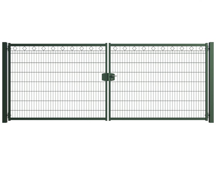 Doppeltor aus Drahtgitter für den Gartenzaun