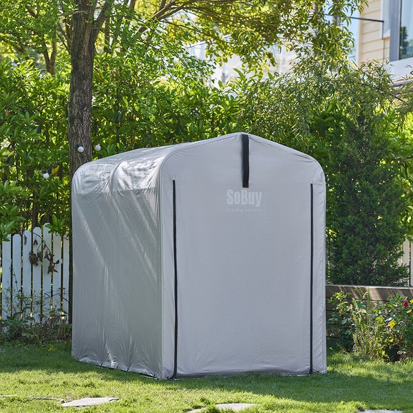 SoBuy Gerätehaus aus Gewebeplane im Garten
