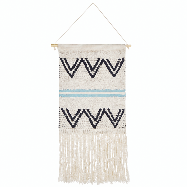 Wandbehang FAZILPUR Baumwolle 113 cm Blau
