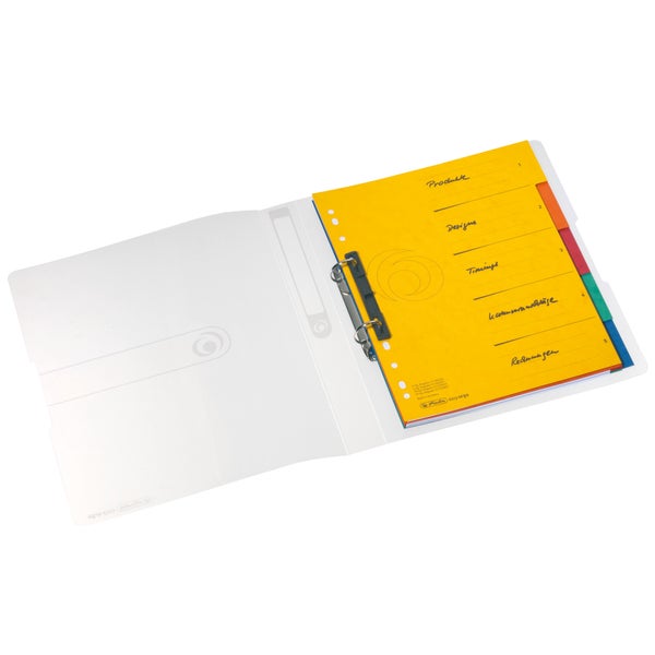 Herlitz Ringbuch PP A4 2 Ringe 25mm, transparent farblos