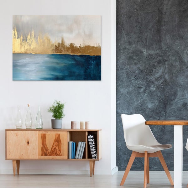 Leinwandbild Abstrakt grau gold Modern Bilder 120x80 cm