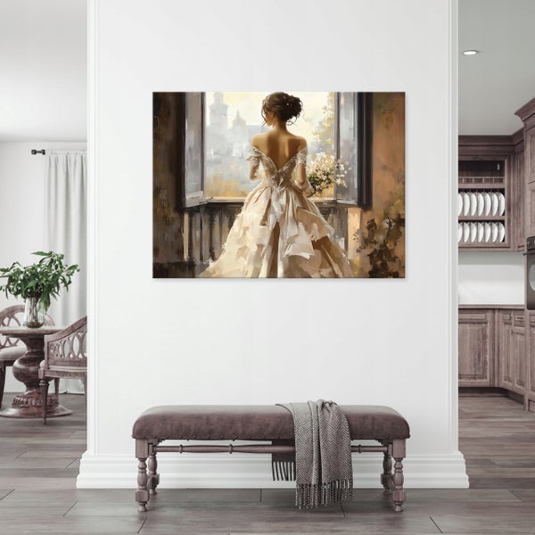 Leinwandbild Frau Abstrakt Modern Bilder Wohnzimmer Schlafzimmer 120x80 cm