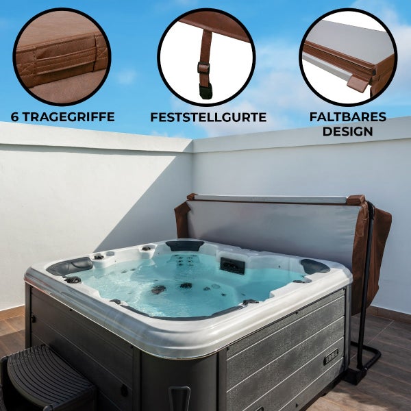 2.1m Whirlpool Abdeckung - Braun