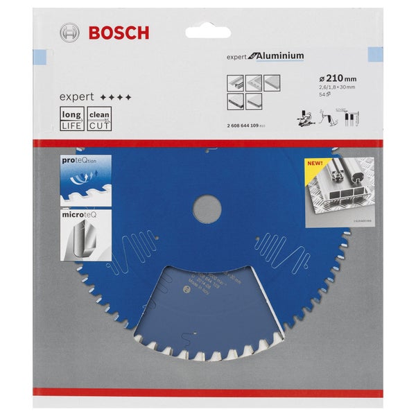 Bosch Kreissägeblatt Expert for Aluminium für Kapp- und Gehrungssägen 210 x 30 x 2,6 mm 54 - 2608644109