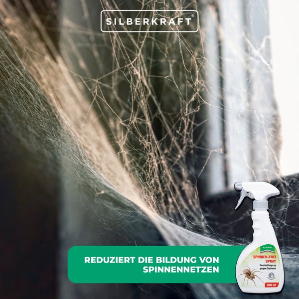 Spinnen-Frei Spray – Effektives Fernhaltemittel gegen Spinnen in Wohnung, Keller, Garage & Auto – Repellent zur Spinnenabwehr & Netzvermeidung