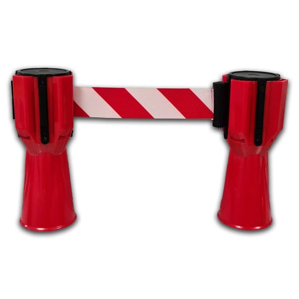 Absperrset Leitkegel 75cm + UvV-Conny Absperrband als Set / orange / 3 Gurte + 1 Dummy (15 Meter)