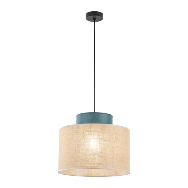 Hängelampe mit Lampenschirm aus Stoff