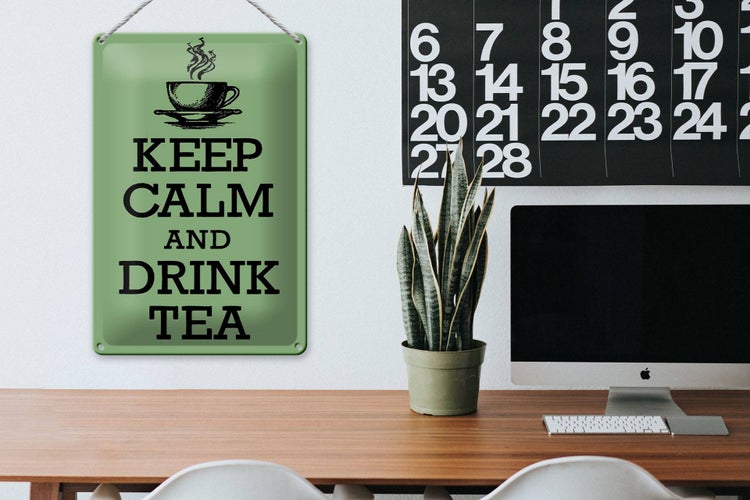 Blechschild Spruch 20x30cm Keep Calm and Drink Tea
