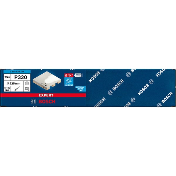 Bosch 25x Expert M480 Schleifnetz für Trockenbauschleifer 225 mm G 320 - 2608900714