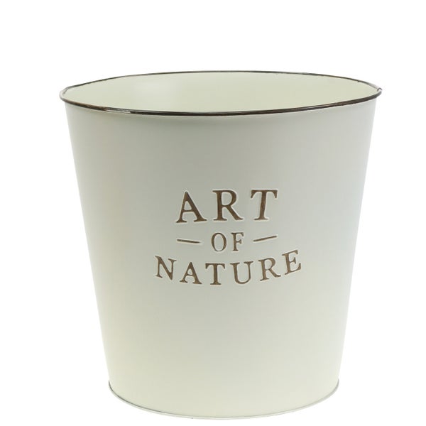 Dekorativer Pflanztopf mit der Aufschrift "Art of Nature".