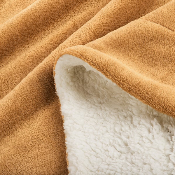 Beautissu Alina Decke 220x240cm Beige/Weiß