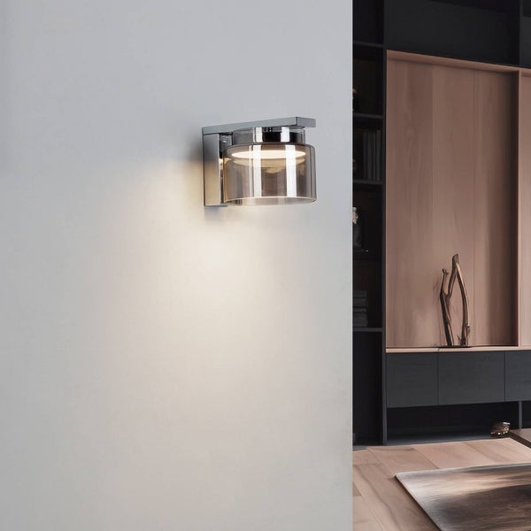 Lucande Wandleuchte, Wandlampe Innen Diano (Design Modern) in Alu aus Glas (1 flammig GX53 ) - Wandstrahler Wandbeleuchtung Schlafzimmer / Wohnzimmer Wohnzimmerleuchte