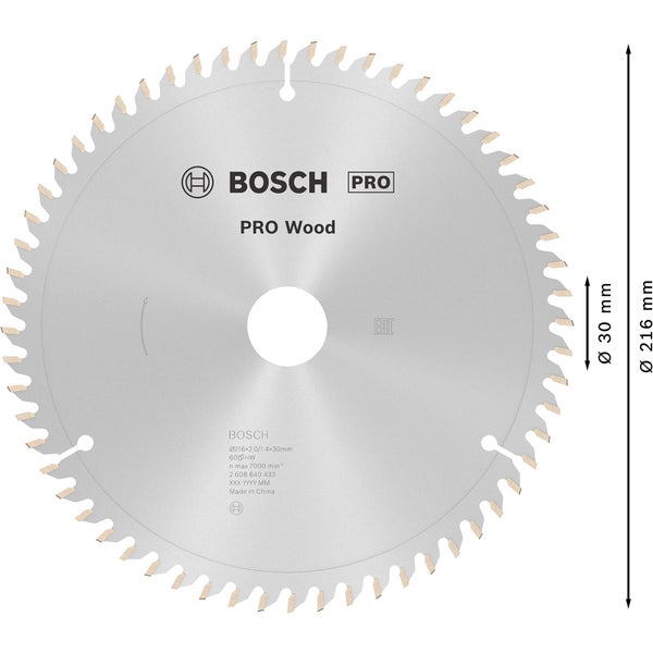 Bosch Pro Holzsägeblatt mit 216 Millimeter Durchmesser