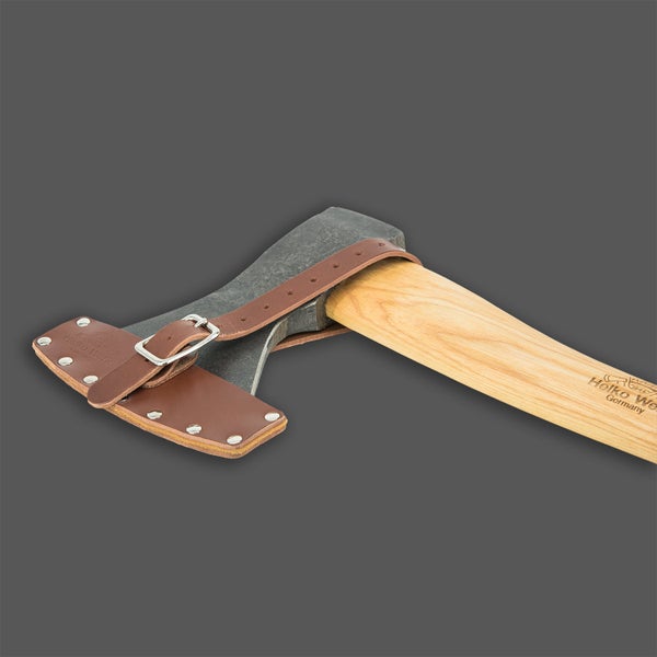 Helko Werk Axt mit Holzstiel und Lederschneidenschutz
