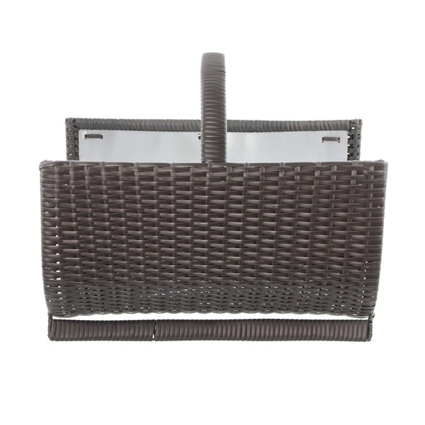 Geflochtener Gartenkorb mit Griff